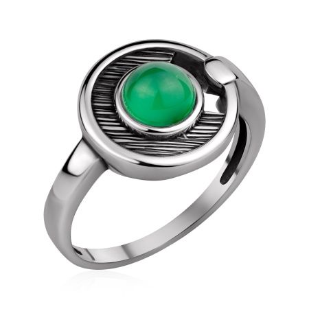 Купить кольцо из серебра с агатом в интернет-магазине KRASNOE