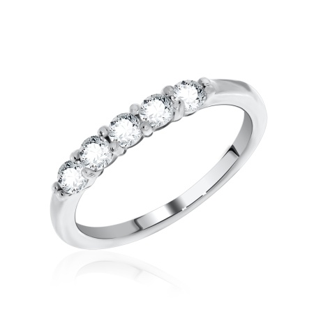 Купить кольцо из серебра с фианитами в интернет-магазине KRASNOE