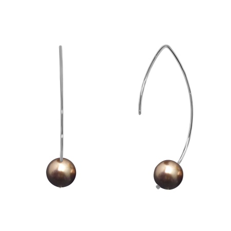 Серьги из серебра с жемчугом со скидкой