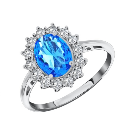 Купить кольцо из серебра с фианитом в интернет-магазине KRASNOE