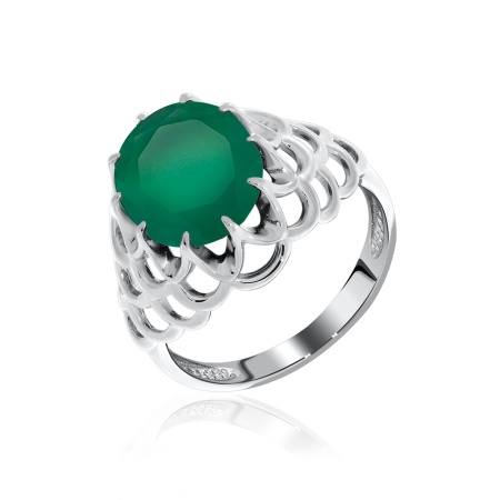 Купить кольцо из серебра с агатом в интернет-магазине KRASNOE