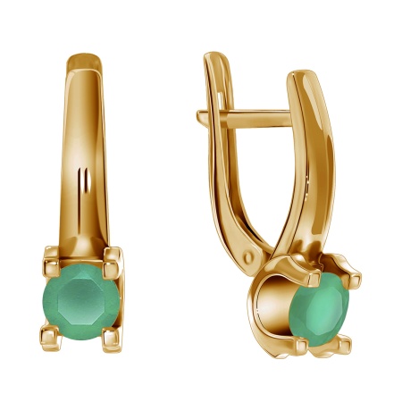 Серьги из золота с агатами 2100390050-60 от KRASNOE, металл Золото, вставка Агат