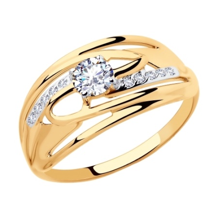 Купить кольцо из золота с синтетическими вставками в интернет-магазине KRASNOE Купить кольцо из золота с синтетическими вставками в интернет-магазине KRASNOE