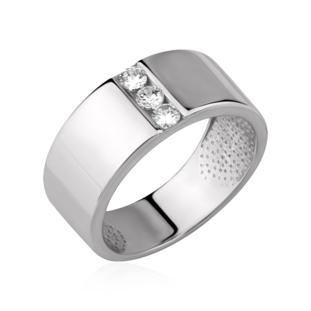 Купить кольцо из серебра с фианитами в интернет-магазине KRASNOE