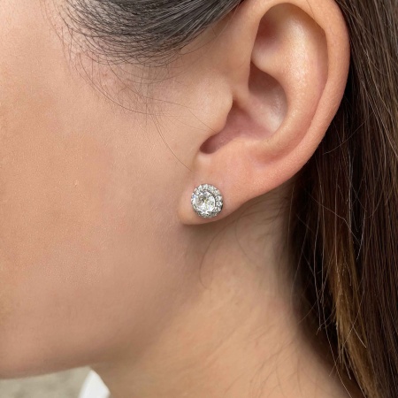 Пусеты из серебра с фианитами 2340201874л от KRASNOE, металл Серебро, вставка Фианит