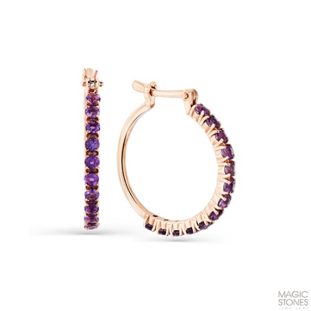 Серьги из золота с аметист 02-3-109-0200-010 от KRASNOE, металл Золото, вставка Аметист