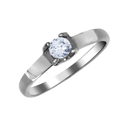 Купить кольцо из серебра с фианитом в интернет-магазине KRASNOE