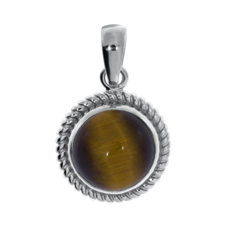 Купить подвеска из серебра с тигровый глазом