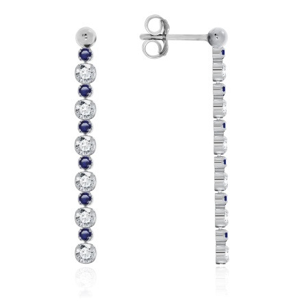 Пусеты из серебра с фианитами 2340202630л от KRASNOE, металл Серебро, вставка Фианит