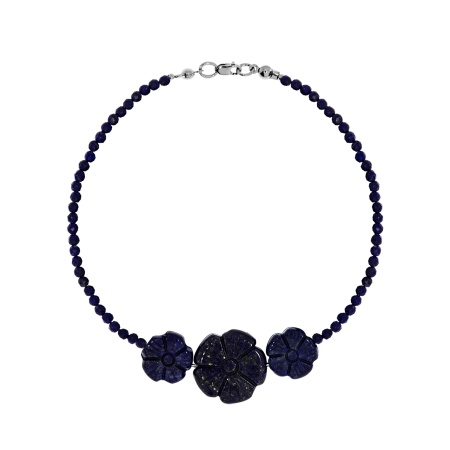 Купить браслет из серебра с лазуритами