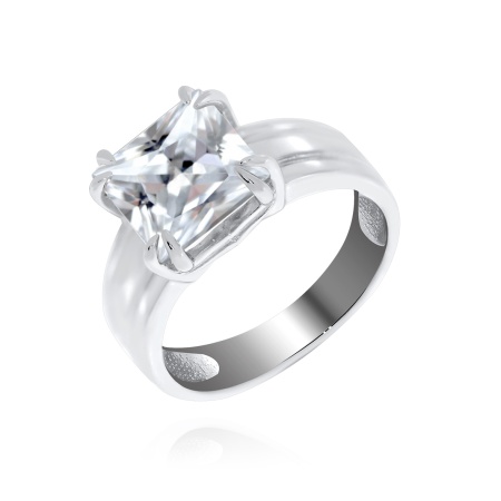 Купить кольцо из серебра с фианитом в интернет-магазине KRASNOE