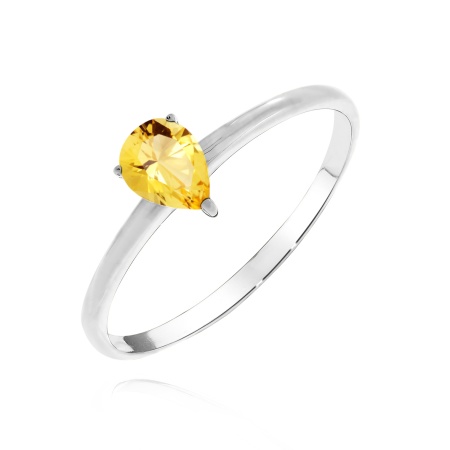 Купить кольцо из серебра с цитрином в интернет-магазине KRASNOE