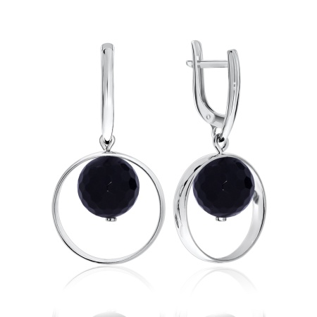 Серьги из серебра с агатом 2340391026-20 от KRASNOE, металл Серебро, вставка Агат