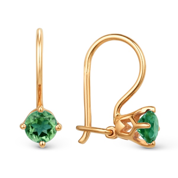 Серьги из золота с фианитом 002295-1120 от KRASNOE, металл Золото, вставка Фианит Серьги из золота с фианитом 002295-1120 от KRASNOE, металл Золото, вставка Фианит