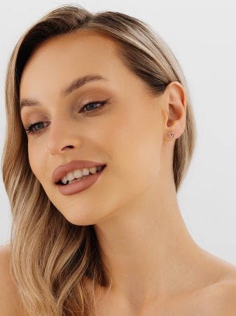 Пусеты из серебра без вставок 2340402139 от KRASNOE, металл Серебро, вставка Без вставок