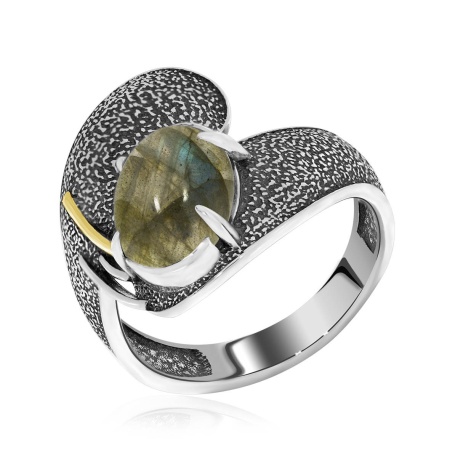 Купить кольцо из серебра с лабрадоритом в интернет-магазине KRASNOE