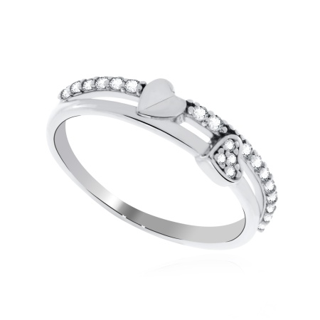 Купить кольцо из серебра с фианитами в интернет-магазине KRASNOE