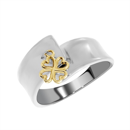 Кольцо из серебра без вставок со скидкой