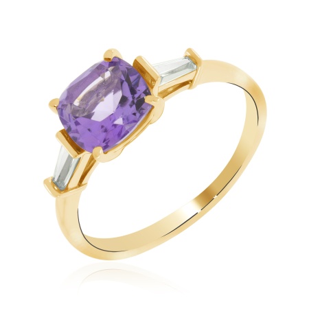 Кольцо из серебра с аметист со скидкой
