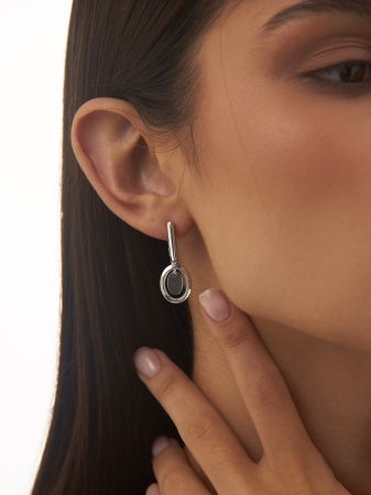 Серьги из серебра без вставок 2340405307 от KRASNOE, металл Серебро, вставка Без вставок Серьги из серебра без вставок 2340405307 от KRASNOE, металл Серебро, вставка Без вставок