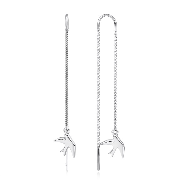 Серьги из серебра без вставок 2340404871-1 от KRASNOE, металл Серебро, вставка Без вставок