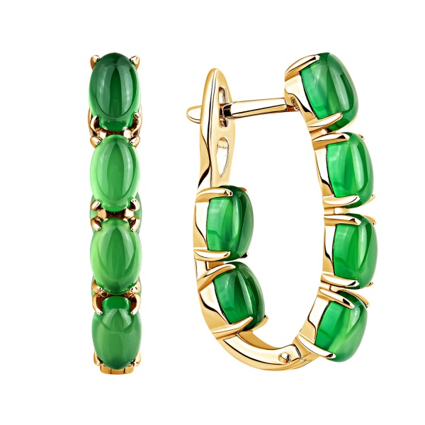 Серьги из серебра с агатами в ювелирном интернет-магазине