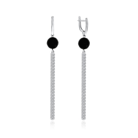 Серьги из серебра с агатами