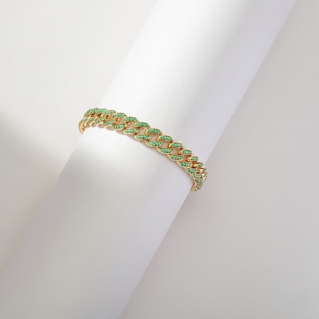 Браслет из золота с изумрудами bright infinity