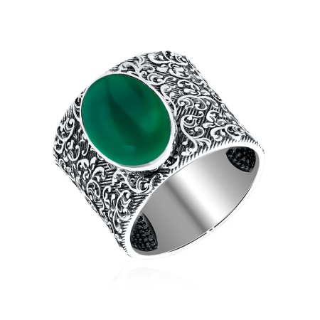 Купить кольцо из серебра с агатом в интернет-магазине KRASNOE