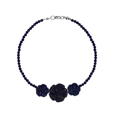 Купить браслет из серебра с лазуритами