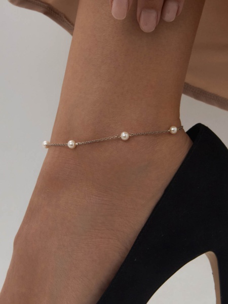 Купить браслет из серебра с жемчугами