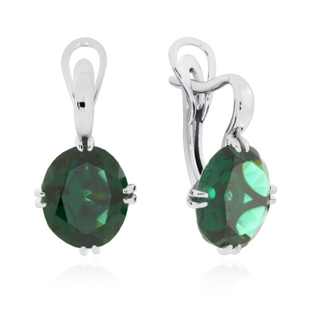 Серьги из серебра с ситаллами