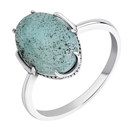Купить кольцо из серебра с амазонитом в интернет-магазине KRASNOE