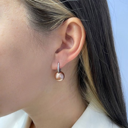 Серьги из серебра с жемчугом