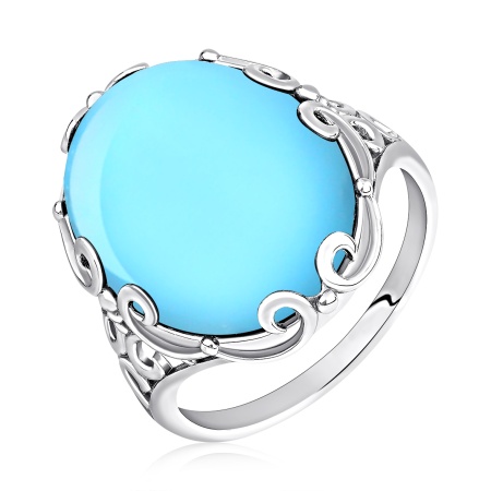Купить кольцо из серебра с бирюзой в интернет-магазине KRASNOE
