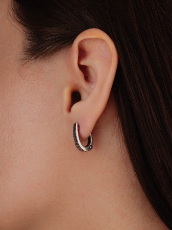 Серьги из серебра без вставок 2310405839 от KRASNOE, металл Серебро, вставка Без вставок