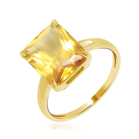 Купить кольцо из серебра с цитрином в интернет-магазине KRASNOE