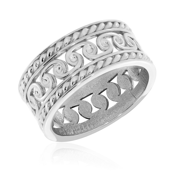 Кольцо из серебра без вставок со скидкой