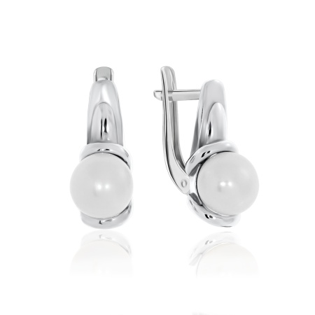 Серьги из серебра с жемчугом