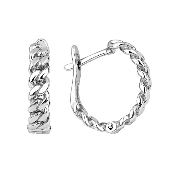 Серьги из серебра без вставок