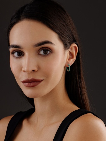 Серьги из серебра с агатами 2340391315-60 от KRASNOE, металл Серебро, вставка Агат