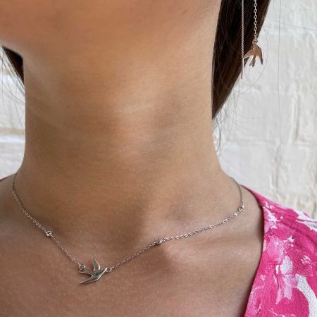 Колье из серебра с фианитами