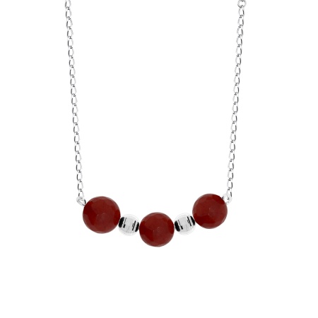 Колье из серебра с агатами 8340653024-45-40