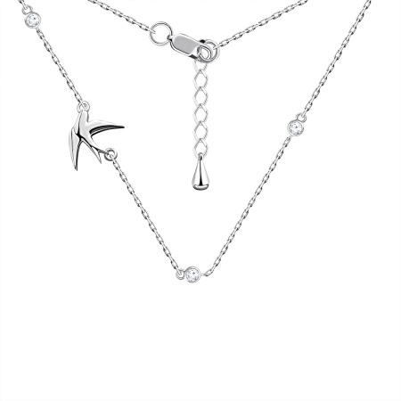 Колье из серебра с фианитами