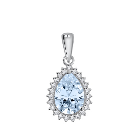 Купить подвеска из серебра с кварцем и фианитами