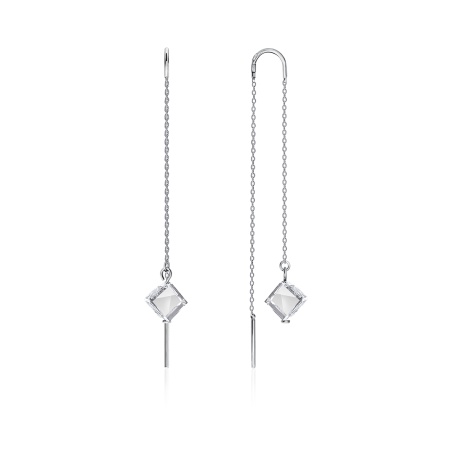 Серьги из серебра с хрусталём