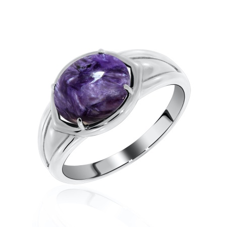 Купить кольцо из серебра с чароитом в интернет-магазине KRASNOE