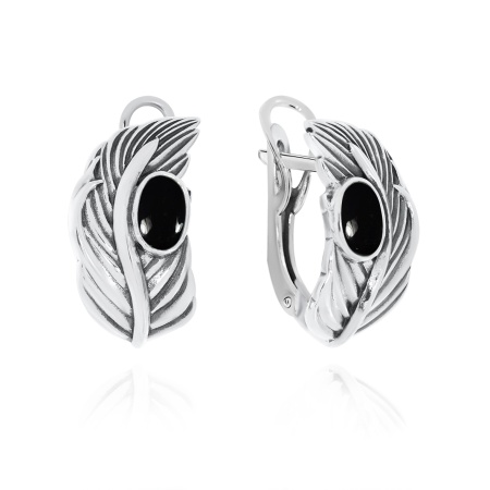 Серьги из серебра с агатами