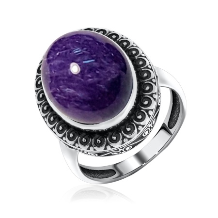 Купить кольцо из серебра с чароитом в интернет-магазине KRASNOE Купить кольцо из серебра с чароитом в интернет-магазине KRASNOE