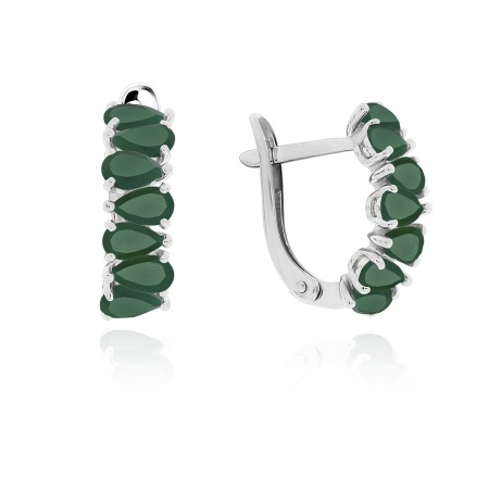 Серьги из серебра с агатами